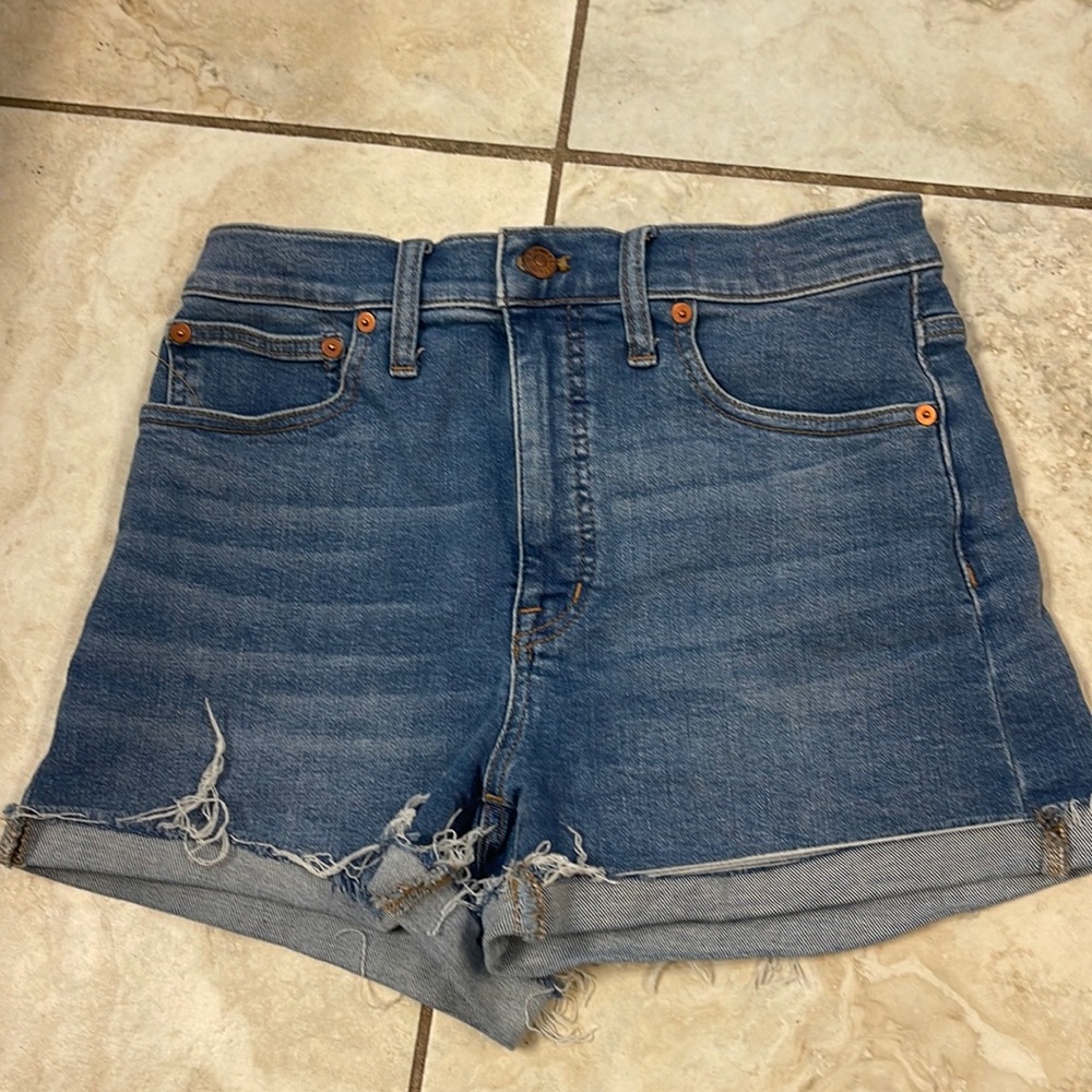 Womens Madewell high rise denim shorts